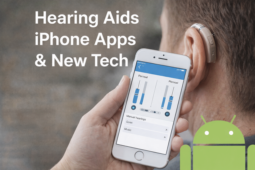 Hearing aids with smartphone app interface.