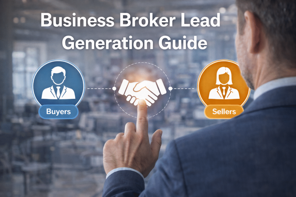 broker lead generation strategy showing buyers and sellers connecting online