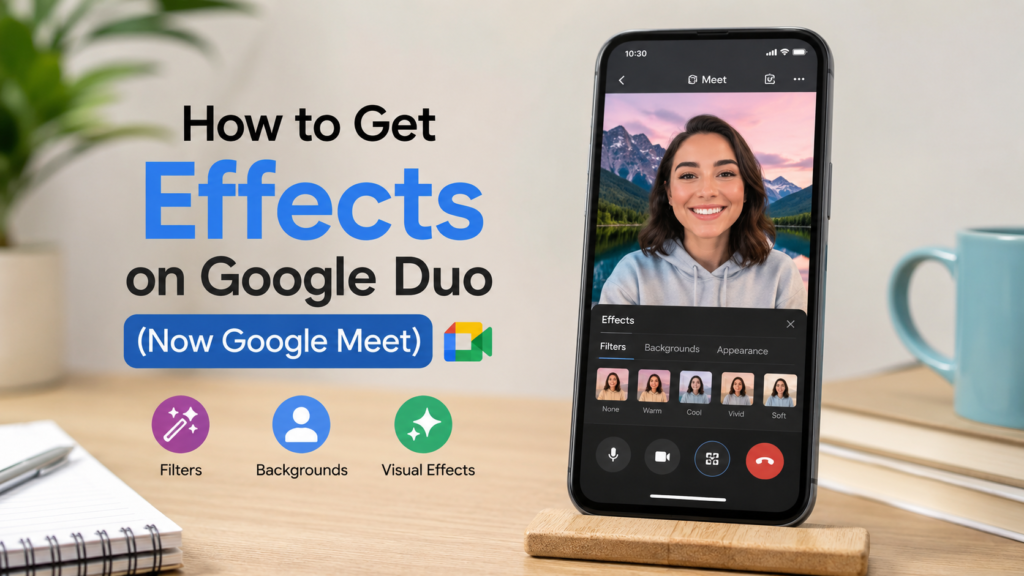 How to get effects on Google Duo using Google Meet filters and visual effects
