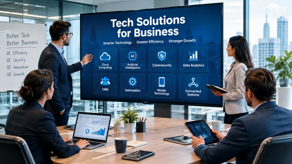 Tech solutions for business improving efficiency, security, and growth